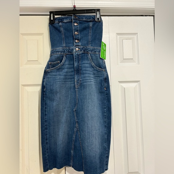 NWT Venus Strapless Denim Dress - Picture 1 of 6